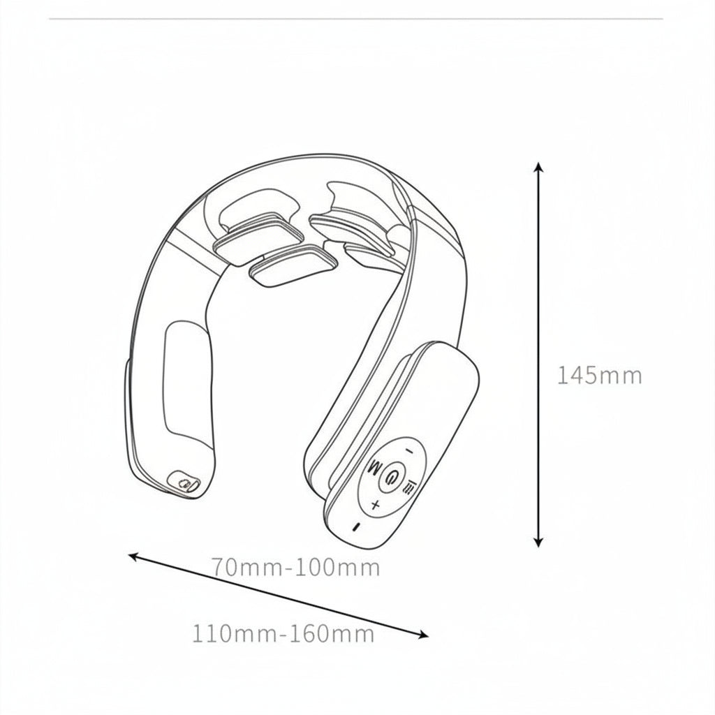 Pookami Smart EMS Cervical Neck Massager with Heat Therapy for Pain Relief